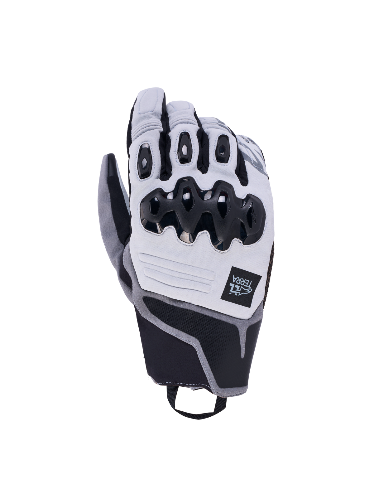 Alpinestars Harok Pro Drystar Handschuhe, All-Terrain-Abenteuer-Motorradhandschuhe, Eisgrau und Dunkelgrau, wasserdicht und atmungsaktiv mit ergonomischem Dual-Density-Knöchelschutz