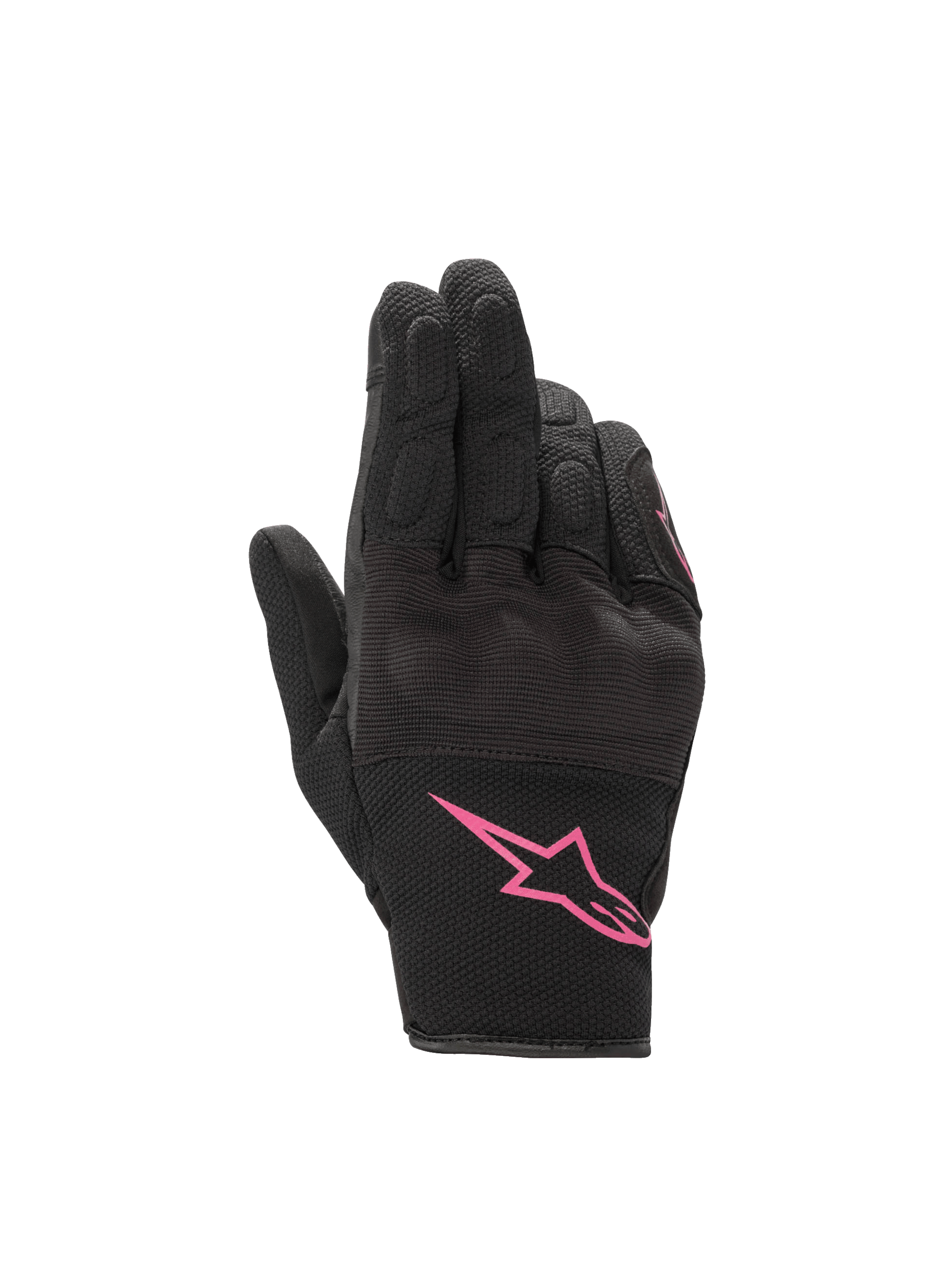 Alpinestars Stella S-Max Drystar Damen-Handschuhe, Schwarz und Fuchsia, wasserdichte Motorradhandschuhe mit Knöchelschutz.