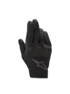Alpinestars Stella S-Max Drystar Handschuhe, wasserdichte Damen-Motorradhandschuhe, Schwarz und Anthrazit, Leder und Stretch-Mesh, mit Knöchelschutz.