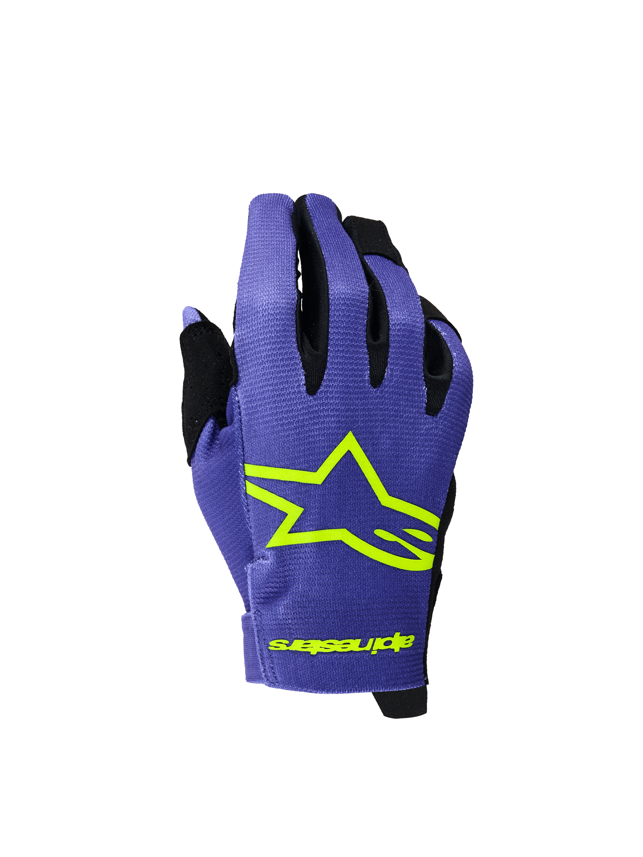 handschuhe sterne L / Purple Yellow Fluo