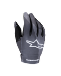 Alpinestars 2025 Youth Radar Gloves, Motocross Gloves, Gray Dark Camo, featuring a white star logo on the backhand, sublimated camouflage pattern, black thumb reinforcement, and lightweight construction for youth off-road racing