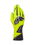 Alpinestars Tech-1 K Race V2 Handschuhe Graphic 1, Kart-Rennhandschuhe, Gelb Fluo, Schwarz und Weiß, mit großem Sternenlogo auf dem Handrücken und geometrischem Muster am Handgelenk, professionelle Motorsportausrüstung