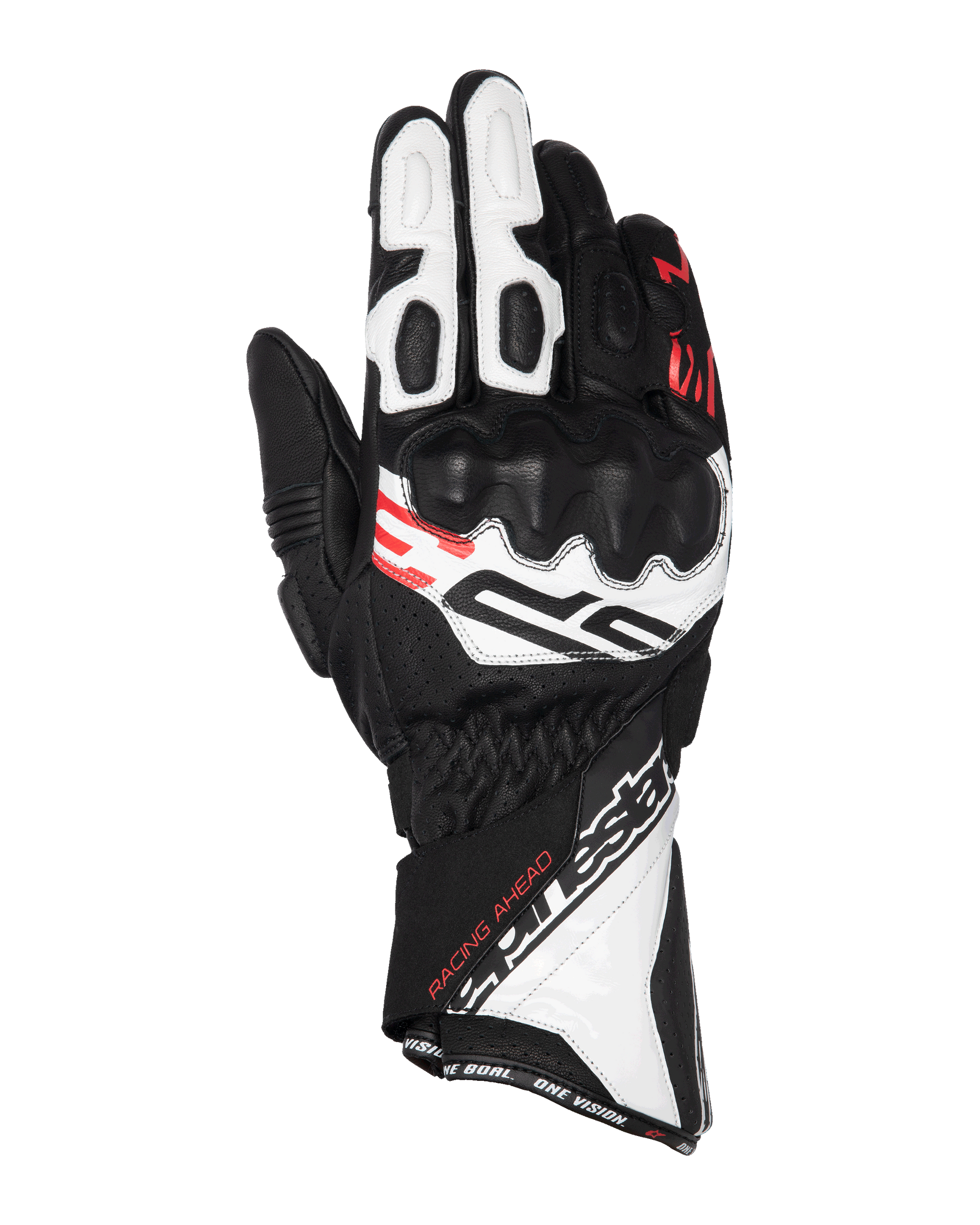 racing handschuhe motorrad L / Black White Red Fluo