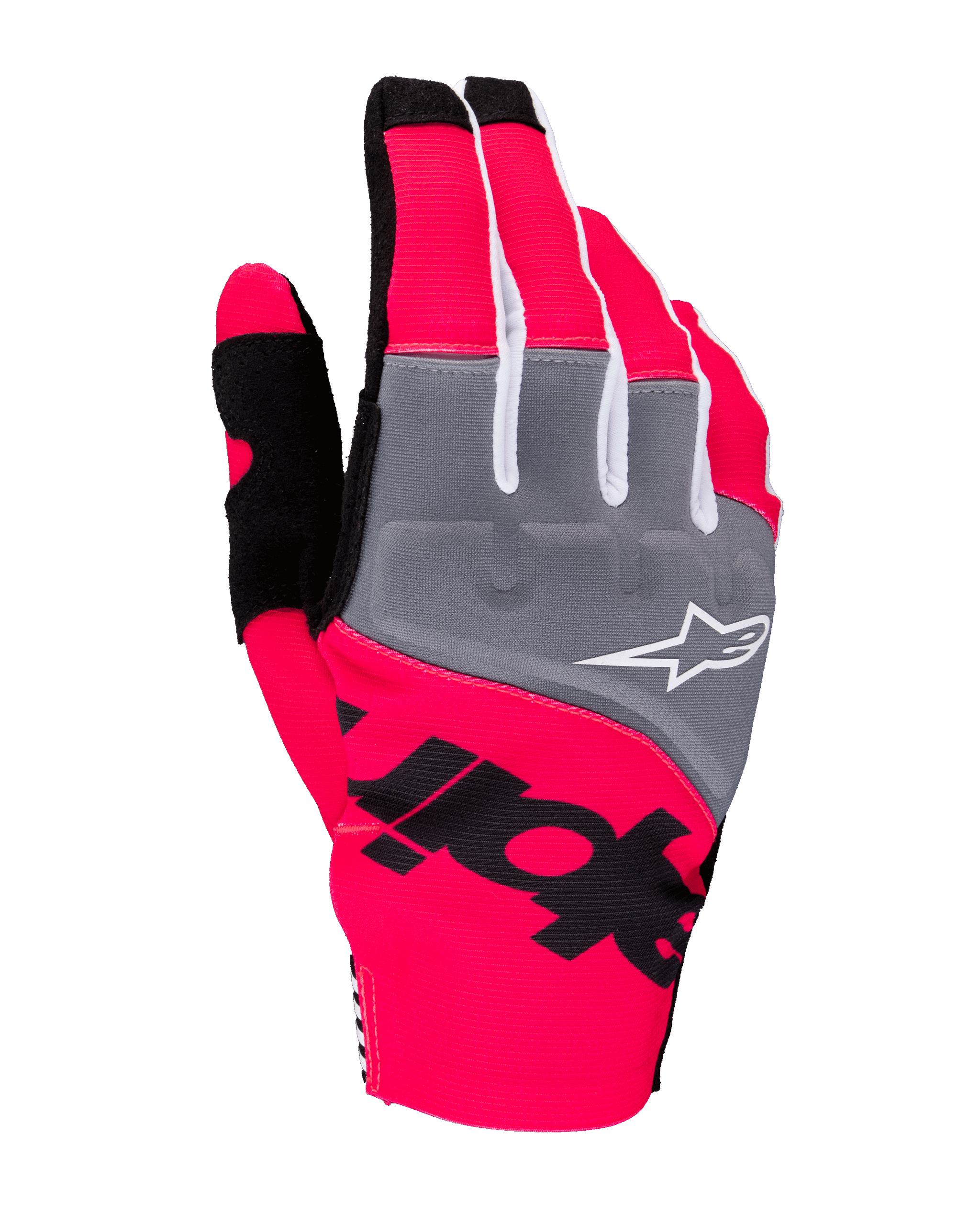 cross handschuhe pink L / Schwarz Rosa Fluo