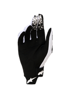 Alpinestars Techstar Handschuhe 2027, Herren-Motocrosshandschuhe, Schwarz und Weiß, mit robuster Wildlederhandfläche.