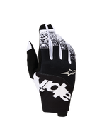 Alpinestars Techstar Handschuhe 2027, Motocross-Rennhandschuhe für Herren, Schwarz und Weiß, Grafiken, Textilkonstruktion.