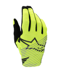 Alpinestars 2025 Radar Pro Handschuhe, Motocross-Handschuhe, Gelb Fluo und Schwarz, einlagige atmungsaktive Mesh-Oberhand, schwarzes Stern-Logo mit diagonalen grauen Streifen, Hochleistungs-Ausrüstung für Offroad-Rennen