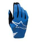 Alpinestars 2025 Radar Pro Handschuhe, Motocross-Handschuhe, Blau mit weißem Astar-Logo und diagonalen schwarzen Streifen, leichtes, atmungsaktives Mesh-Design für Offroad-Performance