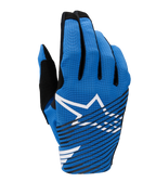 Alpinestars 2025 Radar Pro Handschuhe, Motocross-Handschuhe, Blau mit weißem Astar-Logo und diagonalen schwarzen Streifen, leichtes, atmungsaktives Mesh-Design für Offroad-Performance