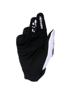 Alpinestars Full Bore V2 Gloves, Motocross Gloves, Light Gray and Black, palm view featuring reinforced synthetic suede and silicone grip on fingers, white breathable mesh on the thumb side, and Alpinestars logo on the index finger.