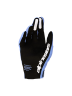 Alpinestars Supertech MX Gloves, Light Violet and Black motocross gloves with perforated palms and silicone finger grips.