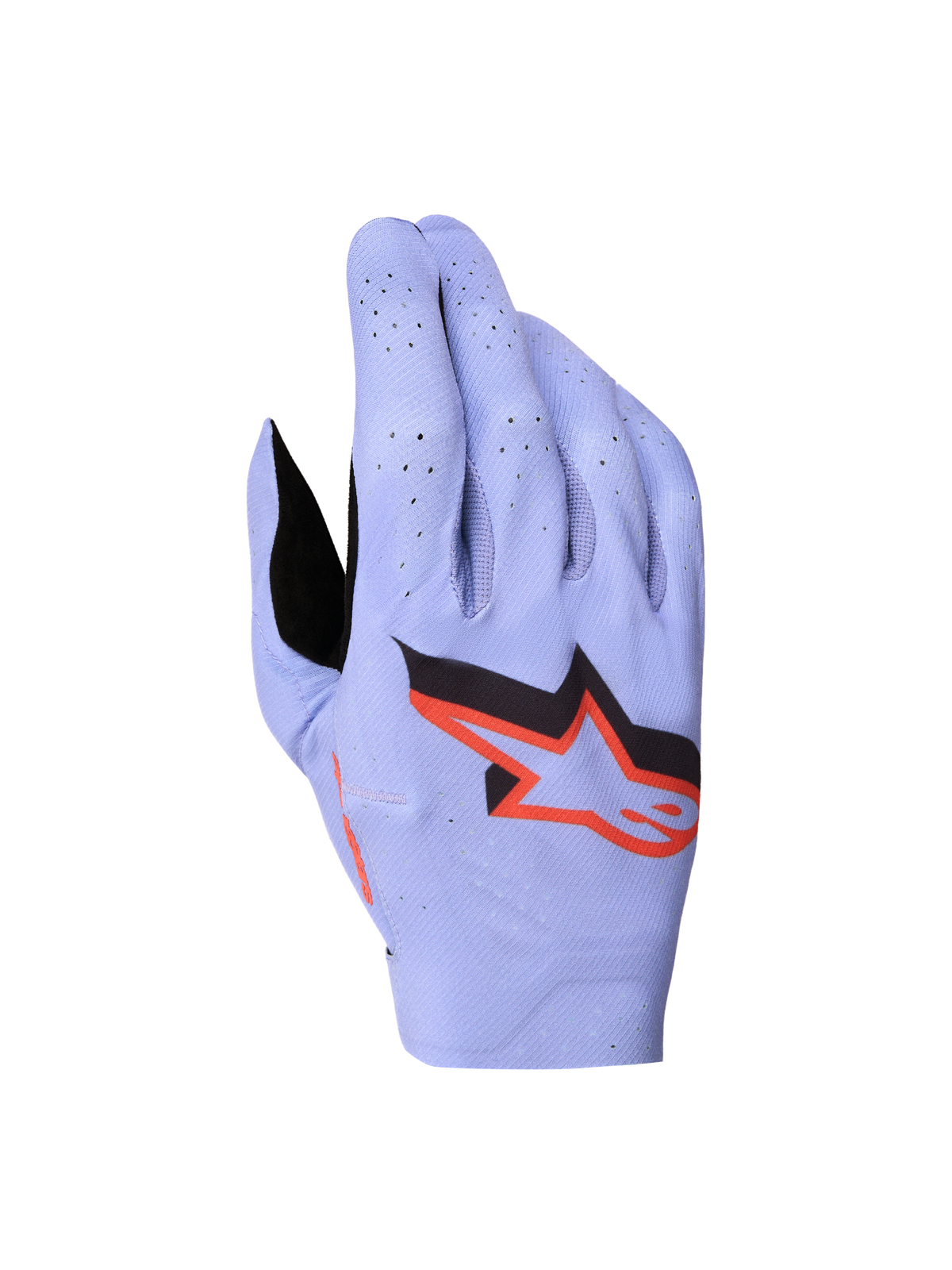 Alpinestars Supertech MX Handschuhe für Herren, Lila und Schwarz, Motocross-Rennhandschuhe aus perforiertem Stretch-Gewebe.