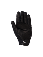 Alpinestars SP X 5 Air Handschuhe, Motorradhandschuhe, Schwarz, Handflächenansicht mit perforiertem Leder, verstärkten Handflächen-Slidern und verstellbarem Handgelenkriemen mit weißem Stern-Logo, sportliche Schutzausrüstung