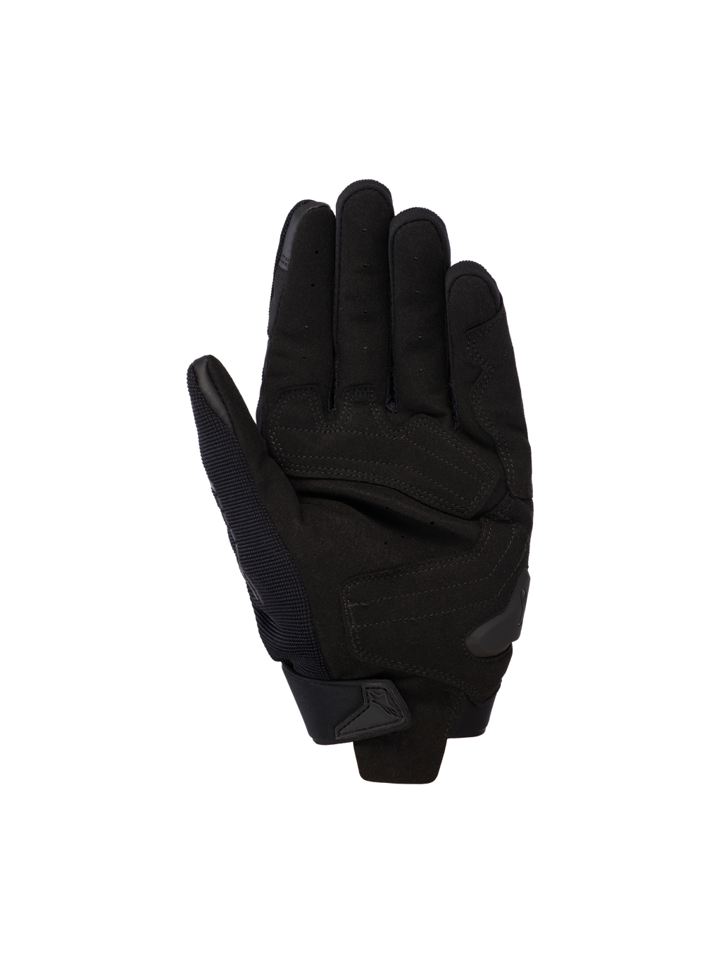Alpinestars SP X 5 Air Handschuhe, Schwarz, Handflächenansicht mit perforiertem Leder für Luftzirkulation, verstärkten Handflächenbesätzen und einem TPR-Slider, entwickelt für Sport- und Straßenfahrten