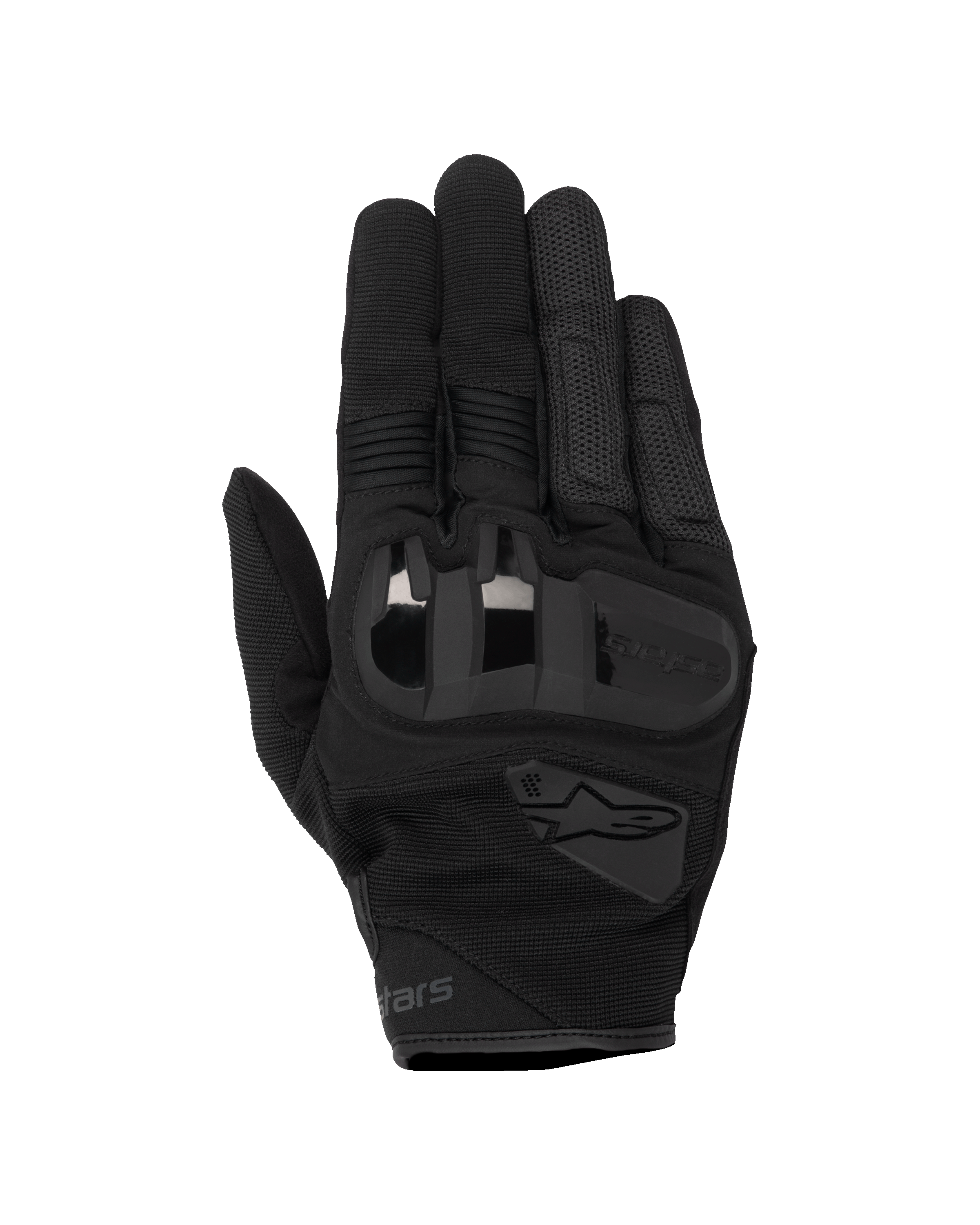 Alpinestars Chrome V2 Handschuhe, Motorradhandschuhe, Black Asphalt, mit weichem 3D-TPU-Knöchelschutz, Belüftungseinsätzen aus Stretch-Mesh und Akkordeon-Fingereinsätzen, kurzes urbanes Design