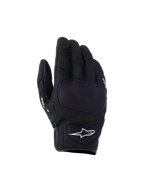 Alpinestars Ignite Gloves, Urban Motorcycle Gloves, Black, featuring a breathable mesh upper, NUCLEON PLASMA knuckle protection, and a white Alpinestars star logo on the cuff.