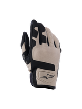 Alpinestars Ignite Gloves, Motorcycle Gloves, Beige and Black, Textured Breathable Fabric, Black Palm and Finger Accents, Reinforced Wrist, Performance Riding Gloves