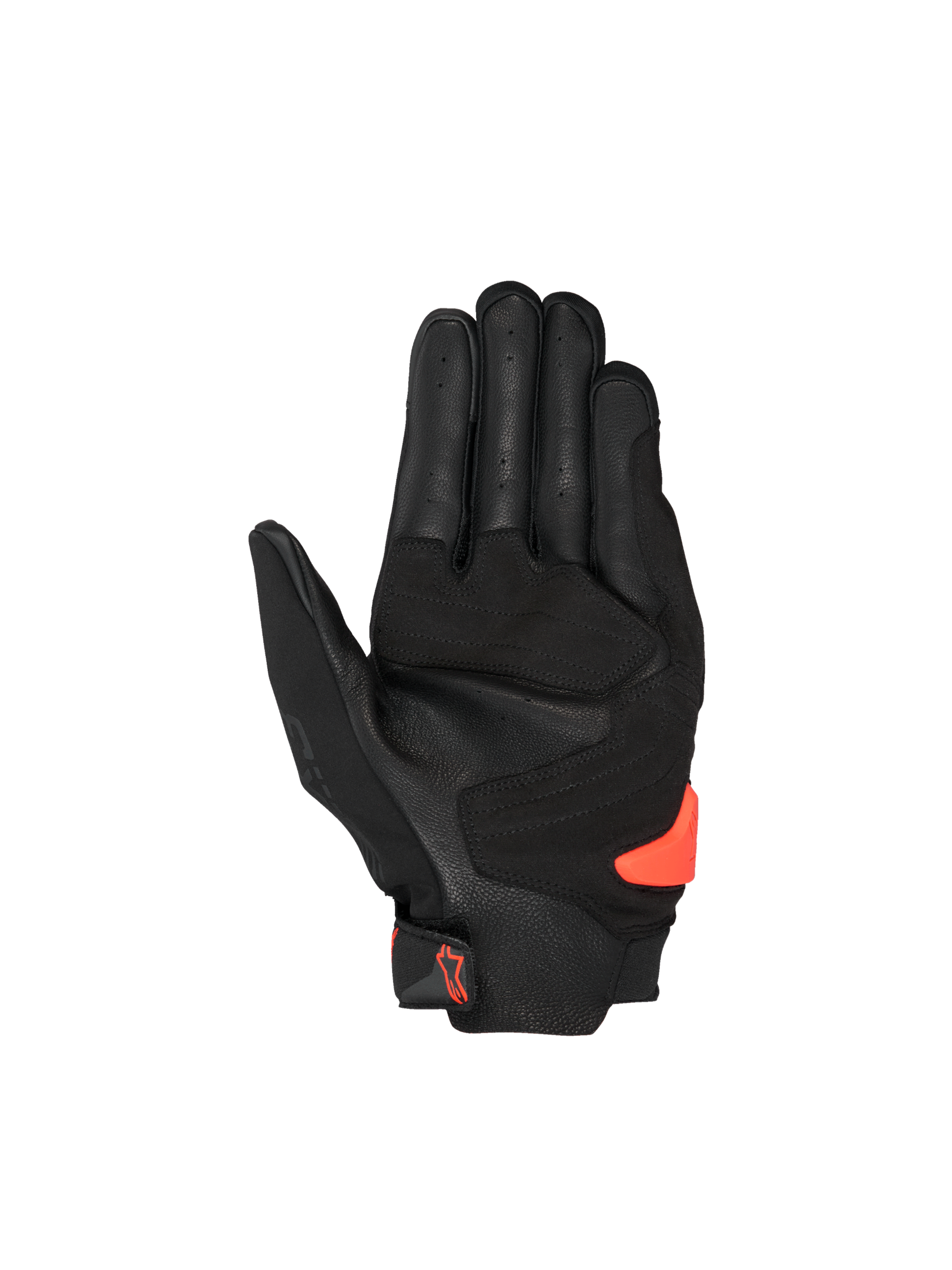 Alpinestars SP X 3 Handschuhe, Motorrad-Racing-Handschuhe für Herren, Schwarz und Rot, Innenhand aus perforiertem Leder mit rotem Slider und Klettverschluss.