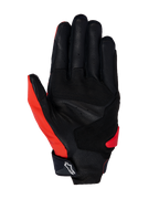 Alpinestars SP X 3 Handschuhe, Motorradhandschuhe, Hellrot, Schwarz und Weiß, Handflächenansicht mit perforiertem Leder, synthetischen Grip-Overlays und touchscreen-kompatiblen Fingerspitzen, langlebige Sport- und Straßenrennsport-Ausrüstung