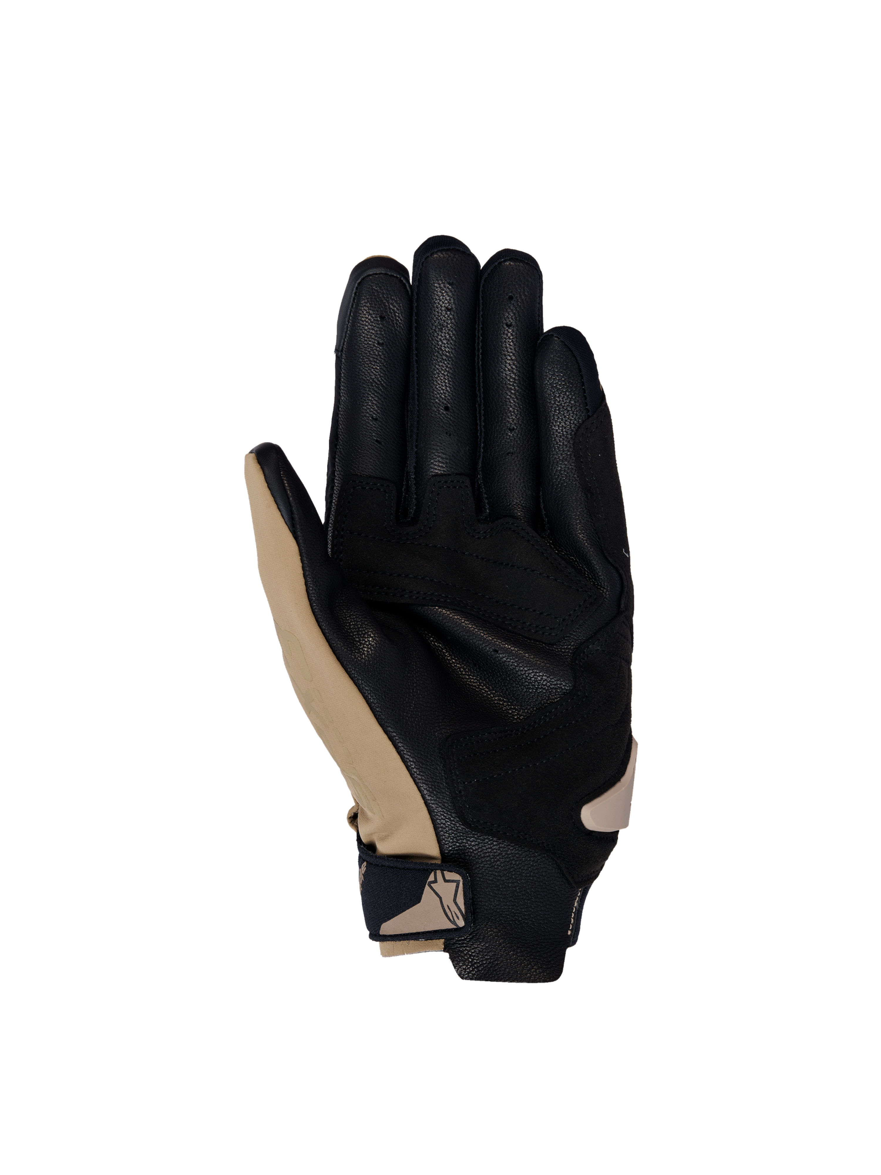 Alpinestars SP X 3 Handschuhe, Motorradhandschuhe, Schwarz und Braun, perforierte Lederinnenhand, Herrenmodell.