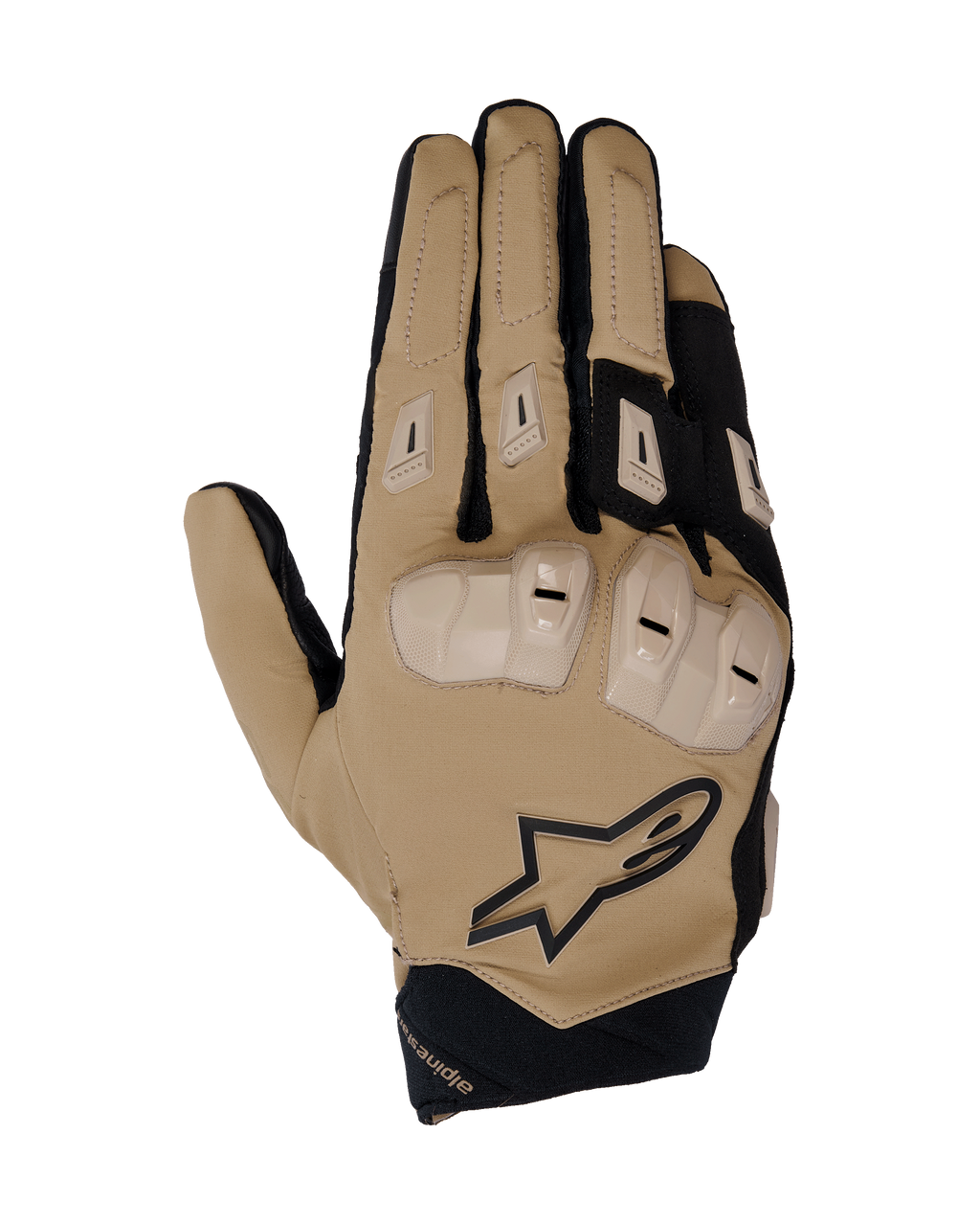 Alpinestars SP X 3 Handschuhe, Motorrad-Rennhandschuhe, Dunkles Khaki-Sand und Schwarz, mit TPU-Knöchelschutz mit doppelter Dichte, verstärkter Fingerpolsterung, dehnbarem Gewebematerial für Atmungsaktivität und integriertem Branding.