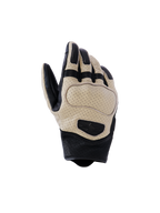 Alpinestars Mustang V3 Lederhandschuhe, Motorradhandschuhe, Braun und Schwarz, mit perforiertem Ziegenleder für Luftzirkulation, kurzes Bündchen im urbanen Design mit schützender Knöchelpolsterung und geprägtem Logo