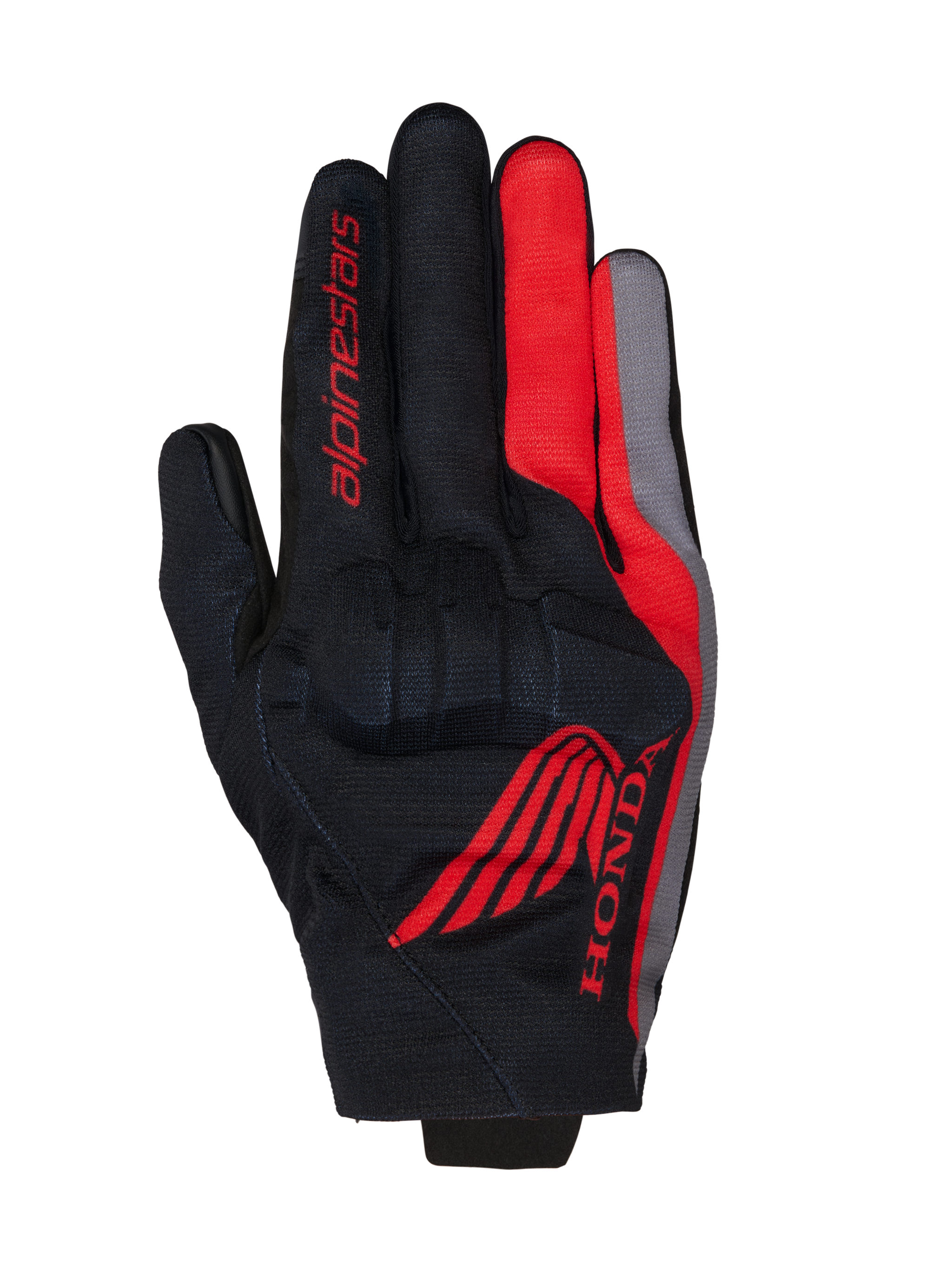handschuhe gr. 2 alter L / Black Bright Red Dark Gray
