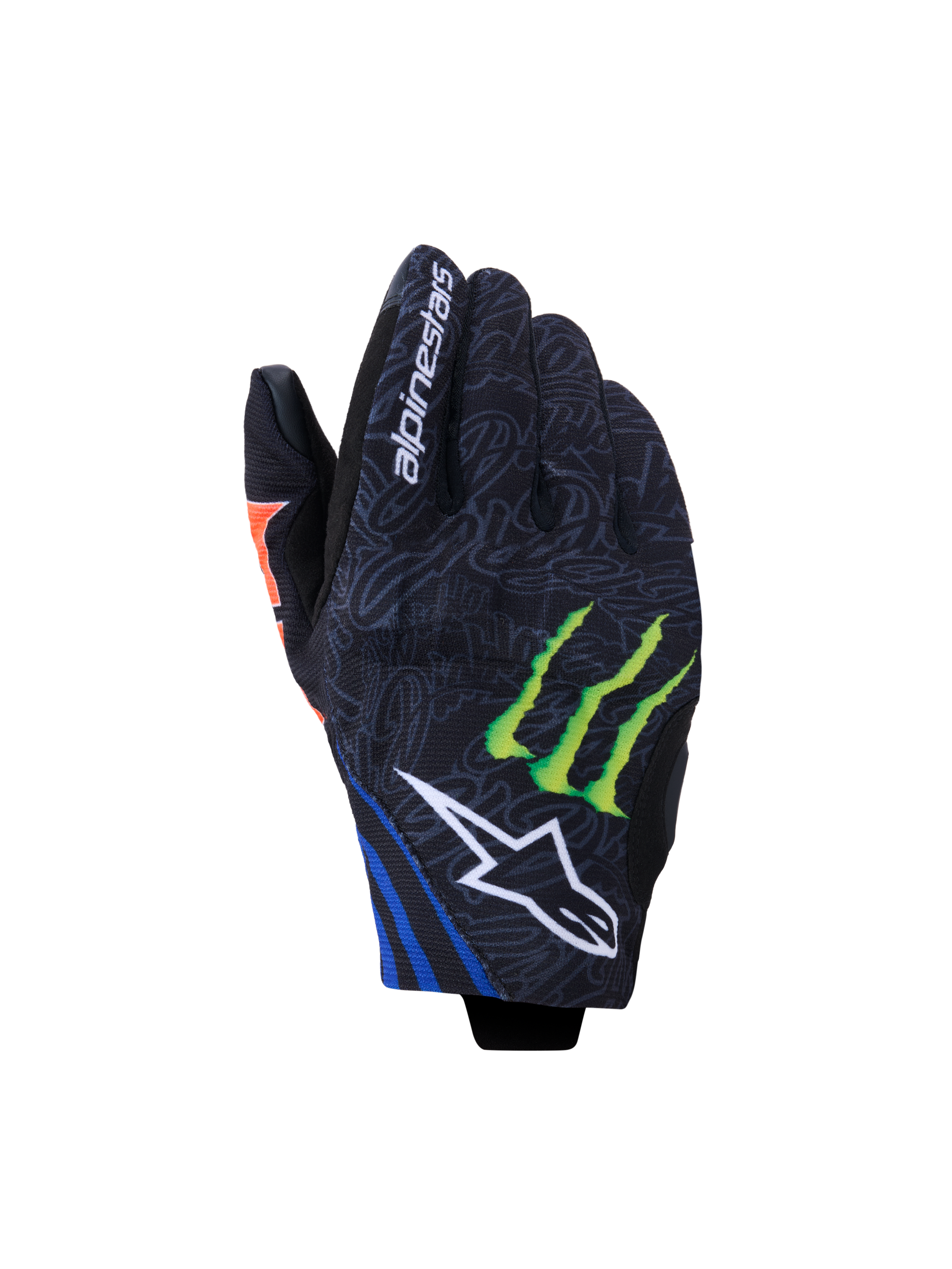motocross handschuhe monster L / Black Red Fluo Blue Green