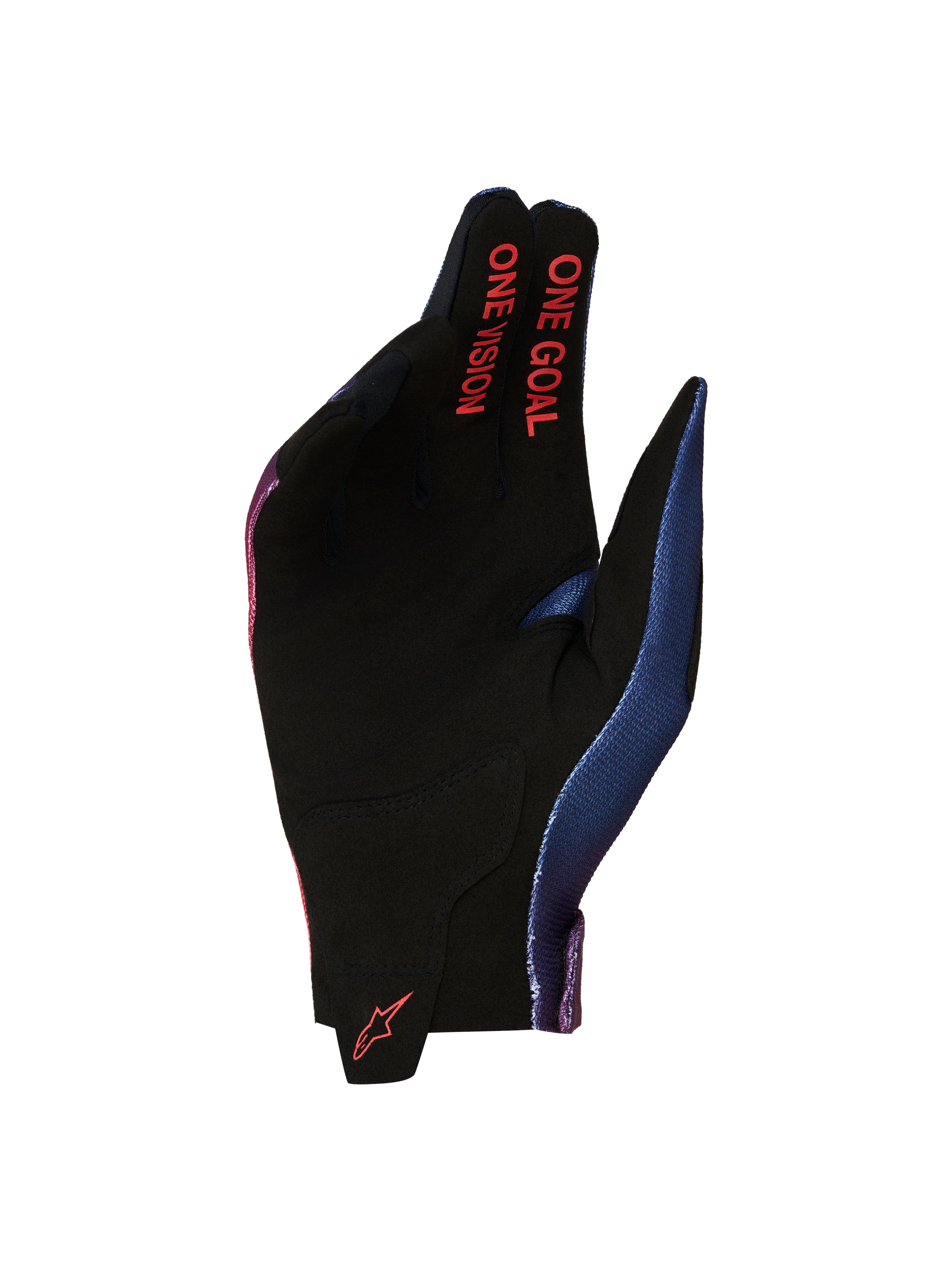 Alpinestars Radar Handschuhe 2027, Herren-MX-Handschuhe, Schwarz, Rot, Synthetik-Wildlederhandfläche, One Goal One Vision.