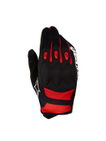 Alpinestars Techdura Handschuhe, Motocross- und Enduro-Handschuhe, Schwarz und Rot, mit viskoelastischem Knöchelschutz und TPR-Einsätzen für optimalen Schutz.