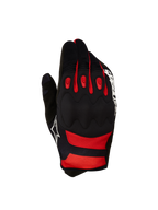 Alpinestars Techdura Handschuhe, Motocross- und Enduro-Handschuhe, Schwarz und Rot, mit viskoelastischem Knöchelschutz und TPR-Einsätzen für optimalen Schutz.