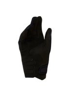Alpinestars Techdura Handschuhe für Enduro, schwarze Handflächenansicht, synthetisches Wildleder, verstärkte Kontaktzonen.