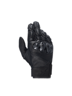 Alpinestars Celer V3 Handschuhe, schwarze Motorradhandschuhe aus Ziegenleder mit hartem PU-Knöchelschutz für den Rennsport.