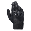 Alpinestars Celer V3 Handschuhe, kurze Motorradhandschuhe aus Leder, Schwarz, mit hartem PU-Knöchelschutz und perforierten Ledereinsätzen, konzipiert für Straßen- und Stadtfahrten mit geprägtem Logo