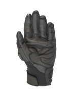 Alpinestars SPX AC V2 Gloves, Short Motorcycle Summer Gloves, Black, CE certified leather and mesh construction with hard palm slider and touchscreen fingertips