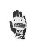 Alpinestars SMX-2 Air Carbon V2 Handschuhe, Herren-Motorradhandschuhe, Schwarz und Weiß, mit Karbon-Knöchelprotektor und Mesh.
