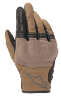 Alpinestars Copper Handschuhe, Urban-Motorradhandschuhe, Teak-Braun und Schwarz, atmungsaktive Mesh-Konstruktion, strukturiertes Panel über den Knöcheln, kurze Manschette mit Alpinestars-Logo und Markenschriftzug