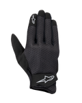 Alpinestars Stated Air Gloves, Motorradhandschuhe, Schwarz, Mesh-Handrücken für maximale Belüftung, weiße Stern-Logos auf dem Zeigefinger und am Handgelenkverschluss, verstellbarer Klettverschluss, leichtes Synthetikmaterial, stromlinienförmiges urbanes Design