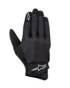 Alpinestars Stated Air Gloves, Motorradhandschuhe, Schwarz, Mesh-Handrücken für maximale Belüftung, weiße Stern-Logos auf dem Zeigefinger und am Handgelenkverschluss, verstellbarer Klettverschluss, leichtes Synthetikmaterial, stromlinienförmiges urbanes Design