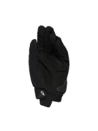 Alpinestars SP X 1 Handschuhe, Schwarz, Handflächenansicht mit Synthetikleder-Konstruktion für Grip, TPR-Handflächen-Slider für Aufprallschutz und verstellbarer Manschette mit weißem Alpinestars-Logo, Motorrad-Sportausrüstung
