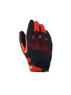 Alpinestars Mogress Airflow Handschuhe, Urbane Motorradhandschuhe, Schwarz, Rot und Tangerine, atmungsaktive 3D-Mesh-Konstruktion, sichtbarer Knöchelschutz, kurze Manschette mit Klettverschluss