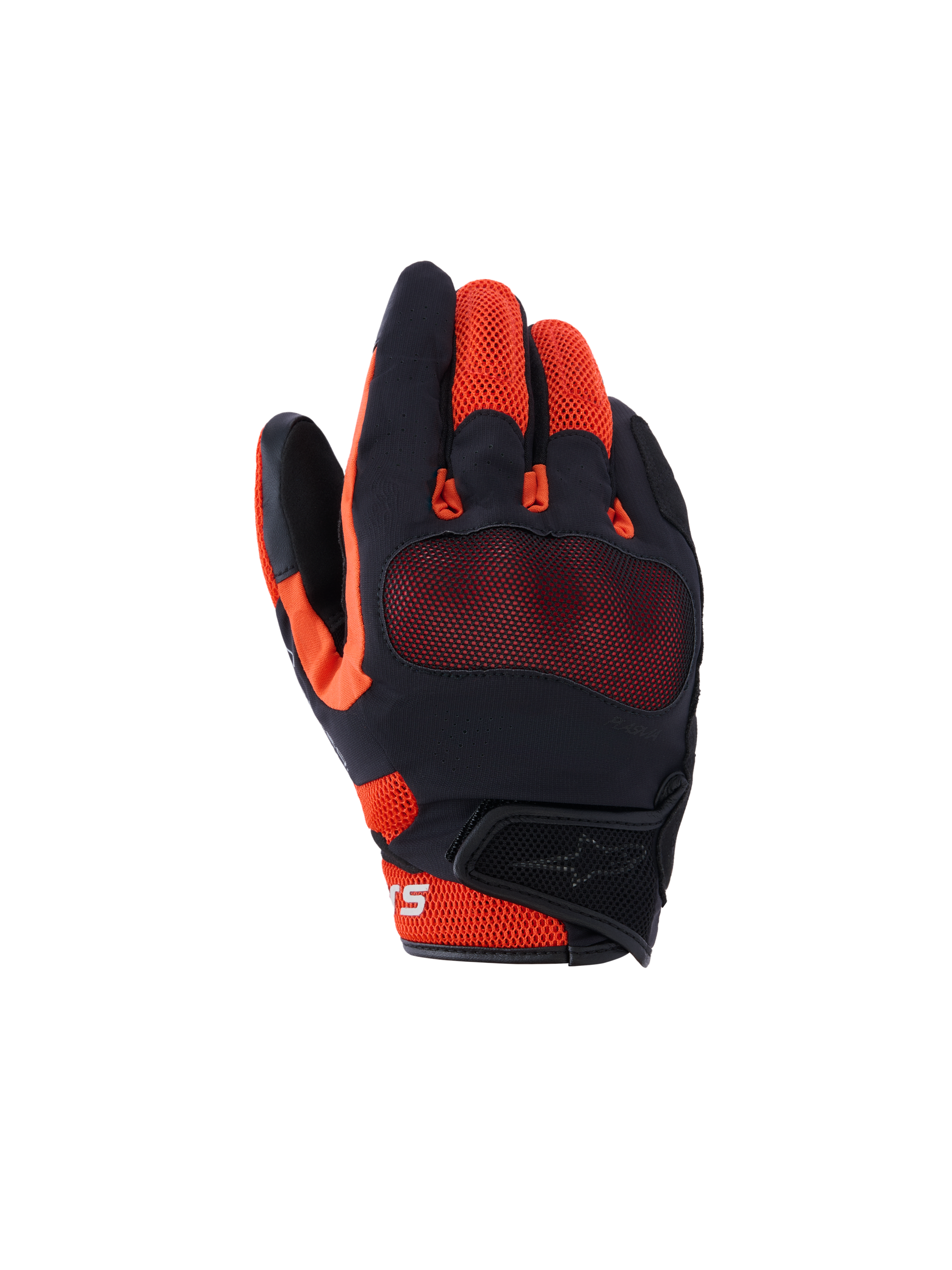 Alpinestars Mogress Airflow Gloves, Mountain Bike Gloves, Black and Orange, Breathable Mesh Construction, Hook-and-Loop Wrist Closure