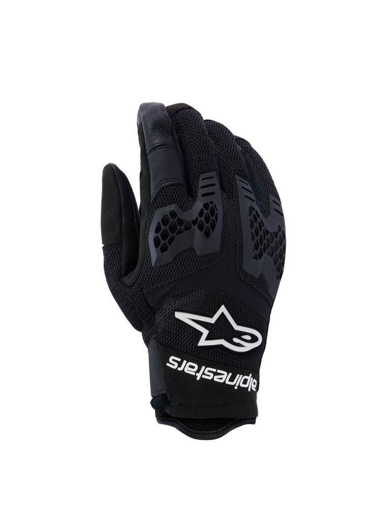 Alpinestars Manti Air Handschuhe, Motorradhandschuhe, Schwarz, Belüftetes Wabendesign, Knöchelprotektoren, Ergonomische Passform, Griffverstärkung an Fingern und Daumen