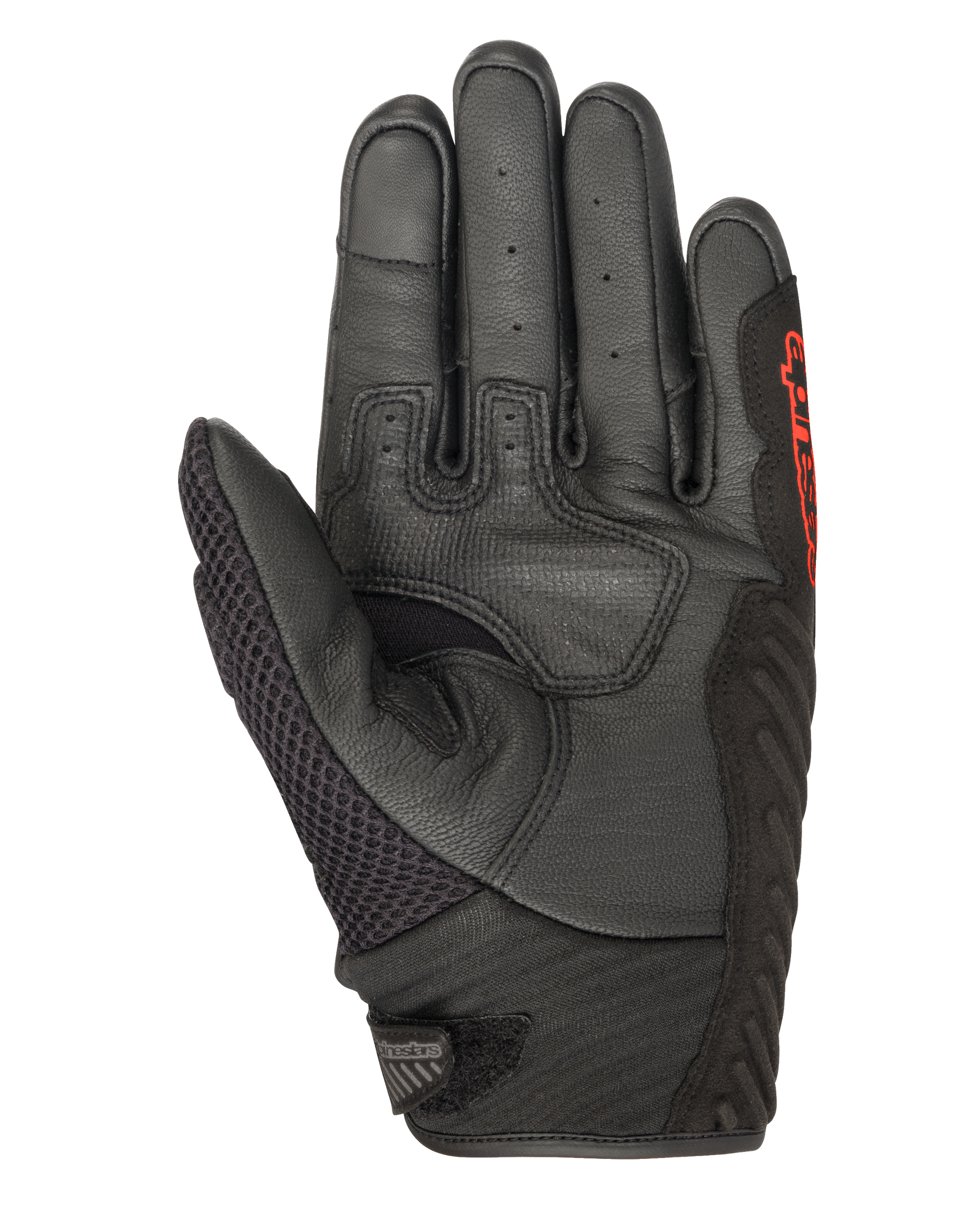 motorrad mesh handschuhe L / Schwarz Rot Fluo