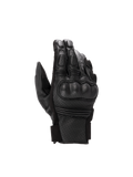 Alpinestars Phenom Leather Air Handschuhe, Herren-Motorradhandschuhe, Schwarz, perforiertes Leder, harter Knöchelschutz.