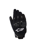 Alpinestars Stella SP X 3 Handschuhe, Damen-Motorradhandschuhe, Schwarz mit weißem Logo, mit strukturiertem Mesh-Gewebe und TPU-Knöchelschutz, sportlich inspirierte Performance-Straßenausrüstung