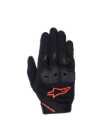 Alpinestars Stella SP X 1 Damen-Motorradhandschuhe, Schwarz und Fluo-Rot, mit belüftetem Textil und TPR-Knöchelschutz.