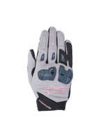 Alpinestars Stella SP X 1 Damen-Motorradhandschuhe, Grau und Schwarz mit pinken Details, TPR-Knöchelschutz, atmungsaktives Textil für Racing