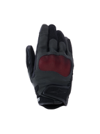 Alpinestars Stella Mogress Airflow Handschuhe, Damen-Motorradhandschuhe, Anthrazit-Schwarz und Rot, NUCLEON PLASMA Knöchelschutz mit roter Mesh-Abdeckung, laserperforierte Oberhand, 3D-Mesh-Einsätze an Fingern und Bündchen, kurzes Bündchen mit Klettverschluss, atmungsaktives Urban-Design