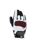 Alpinestars Stella Mogress Airflow Gloves, Women's Motorcycle Gloves, Black and White with Red Knuckle Guard, Breathable 3D Mesh and Perforated Construction, PLASMA Technology, Short Cuff Urban Riding Design